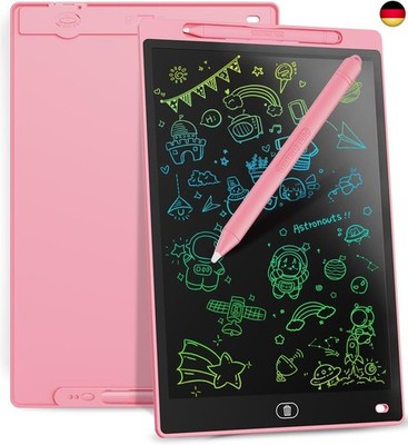 LCD Schreibtafel 12 Zoll, Genialba Buntes LCD Schreibtablett, Kindergeschenk,