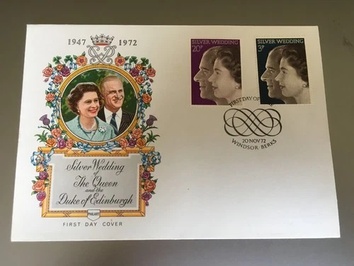 GB STAMPS RARE FIRST DAY COVER 1972 SILVER WEDDING WINDSOR UNADDRESSED