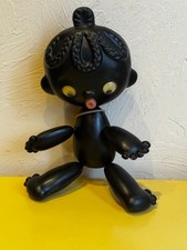 Rare vintage cartoon black plastic doll USSR 1960s