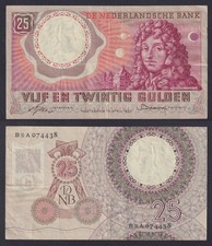 Banknotes Holland 25 Gulden 1955 P 87 BB / VF
