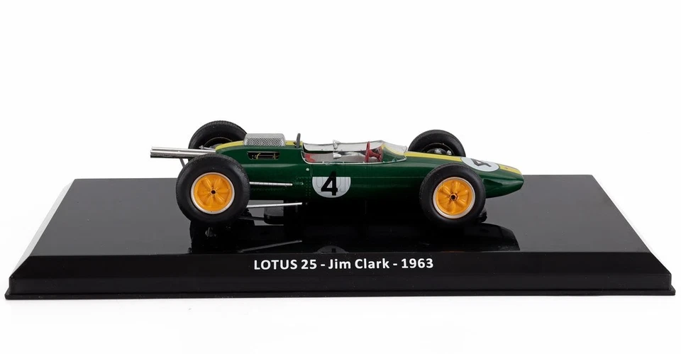 MODELLINO AUTO STATICO CENTAURIA LOTUS F1 CLIMAX 25 1963 JIM CLARK SCALA 1/24 - Immagine 3 di 3