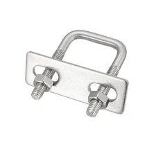 2Pcs M6 1" Inner Width Square U-Bolts 304 Stainless Steel with Nuts Frame Strap