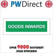 SIGN Goods Inwards Door Plaque Internal Entering Inbound Office Parts GE563A