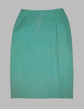 Old Vtg 1960s Bette of California Womans Wool Skirt Size Small Turquoise Girls