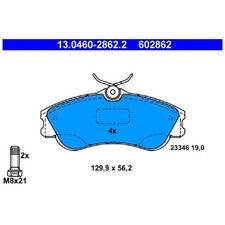 Satz Bremsbeläge Bremsklötze vorne für Peugeot 206 2A/C CC 2D SW 2E/K | 24638