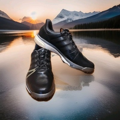 Adidas Adipower Boost Golf Shoes Mens Size 9 Black Lace Up Cleats