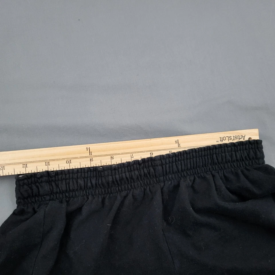 Pantalones Cortos Champion Para Mujer Pequeños S Tiro Medio Sudaderas 2" Entrepierna Pull On Negro Sólido Foto 4 de 4