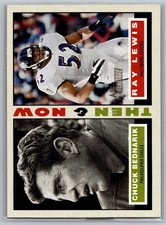 2001 Topps Heritage Then and Now  Chuck Bednarik/Ray Lewis TN-BL