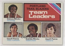 1975-76 Topps Team Leaders Sidney Wicks Geoff Petrie #131 0ha3