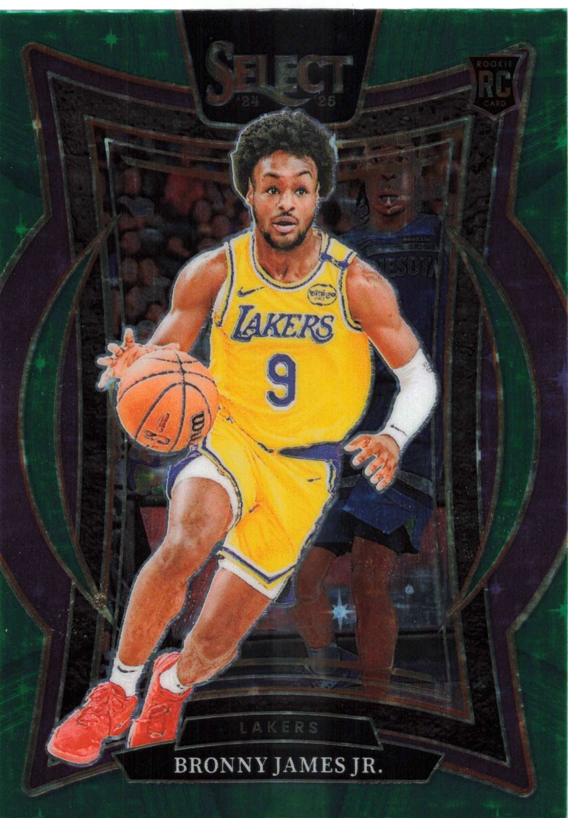 2024-25 Panini Select - Concourse Bronny James #90 Green Stars Prizm (RC)