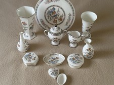 Vintage Wedgwood Bone China Collection Oriental Bird & Floral Pattern Mixed Set