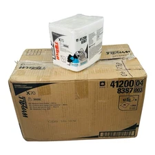 12 Packs Wypall PowerClean X70 Medium Duty Cloths 12.5" x 12" White 76/Pack