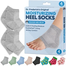 Moisturizing Heel Socks for Cracked Heel Treatment - 2 Pairs - Stop Cracked Heel