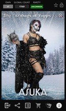 12 DAYS OF TOPPS DAY 1 ASUKA UNCOMMON 2025 WWE SLAM DIGITAL CARD