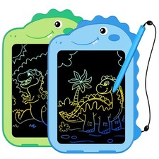 2 Pack LCD Writing Tablet for Kids, 6.5 Inch Colorful 8"W x 1.8"H, Blue green