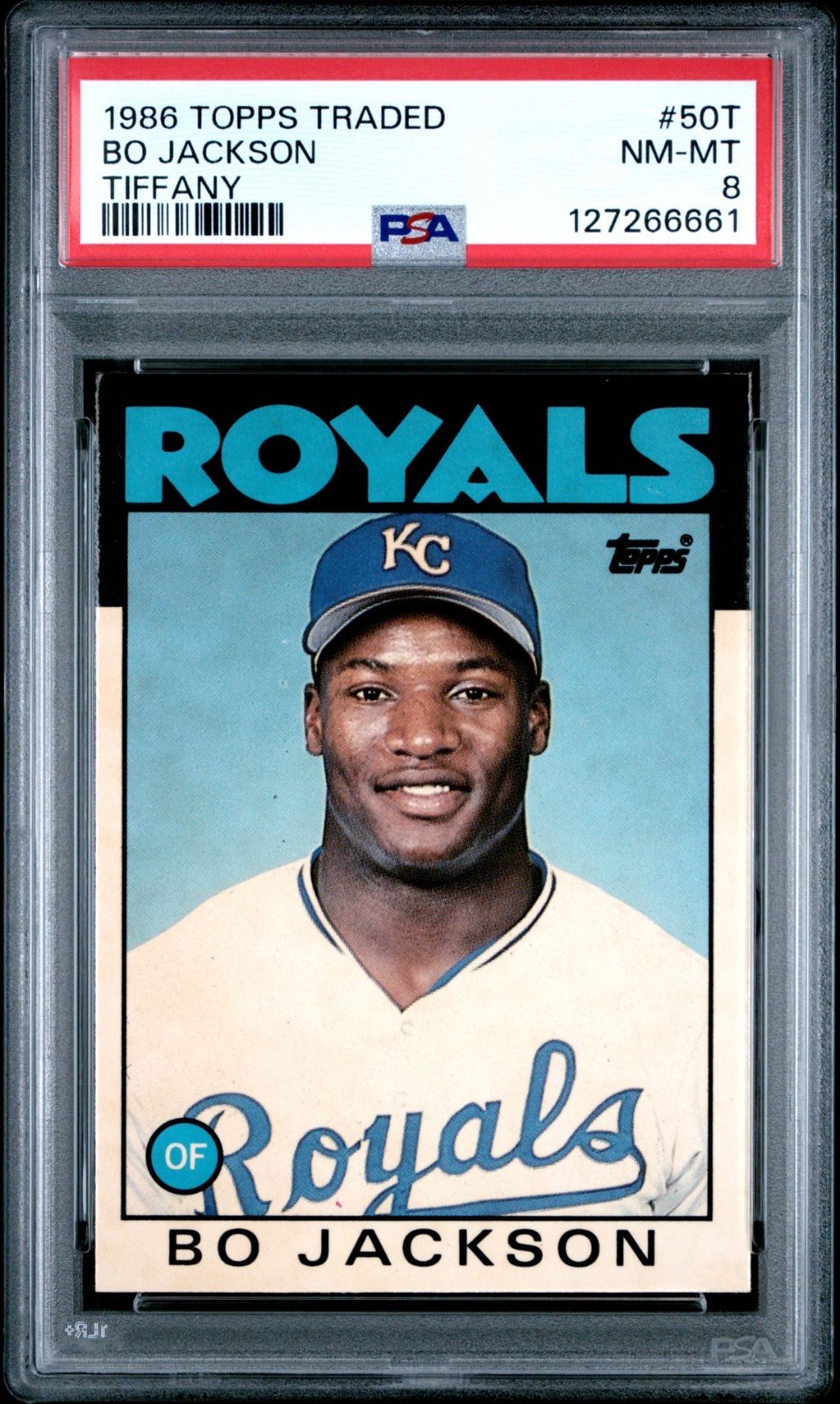 PSA 8 - 1986 Topps Traded Tiffany - Bo Jackson #50T Collector's Edition (RC)