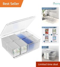 Transparent Plastic Card Storage Box Holds 2000+ Cards for Baseball MTG Sports