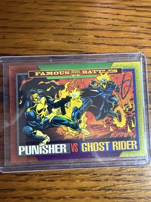 1993 Marvel Famous Battles PUNISHER vs GHOST RIDER Skybox Card #176