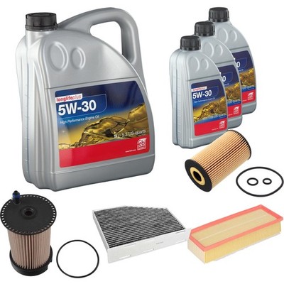 FEBI Inspektionspaket 8L Longlife Plus 5W-30 für VW Caddy IV Kombi SAB SAJ 1.6