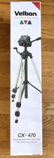 Velbon CX-470 Aluminum Tripod Pan/Tilt Head Pan Handle 43 in Max 2.4 lb