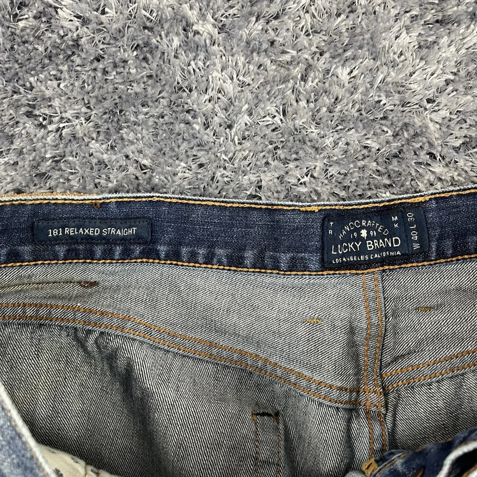 Pantalones de mezclilla Lucky Brand para adultos 40x26 azules 181 relajados elásticos informales preppy para hombre Foto 4 de 4