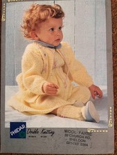 Phildar Double Knitting 46-59cm 18-23in Baby Girls Outfit