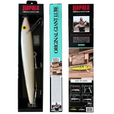 Rapala's 24.5  Giant Fishing Jerk Minnow Lure, Fisherman Décor, Easy-to-Hang
