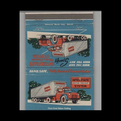 Matchbook Cover Trucking Interstate Motor Freight System 17 States