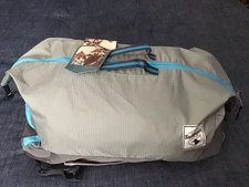 SANDPIPER RIPSTOP NYLON DUFFLE PACK GRAY.  11”x19.5” X9”.  NEW WITH TAGS