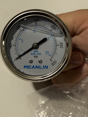 #ad #ad MEANLIN MEASURE 0 300Psi Stainless Steel 1 4quot; NPT 2.5quot; FACE DIAL Liquid Filled $13.49