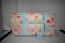 Thirty One LARGE Utility Tote in Beach Ball Bliss NWT