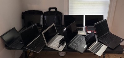 HUGE LOT OF  10 Laptops  (Dell, HP, Toshiba, ASUS) See Photos!!