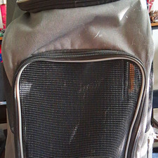 Gray Fabric Cat Carrier Bag with Front Mesh Panel Soft-Sided Pet Carrier MEDIUM