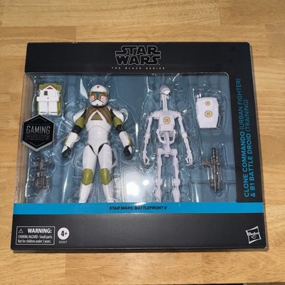 Star Wars: Battlefront II Black Series Clone Commando & B1 Battle Droid Sealed