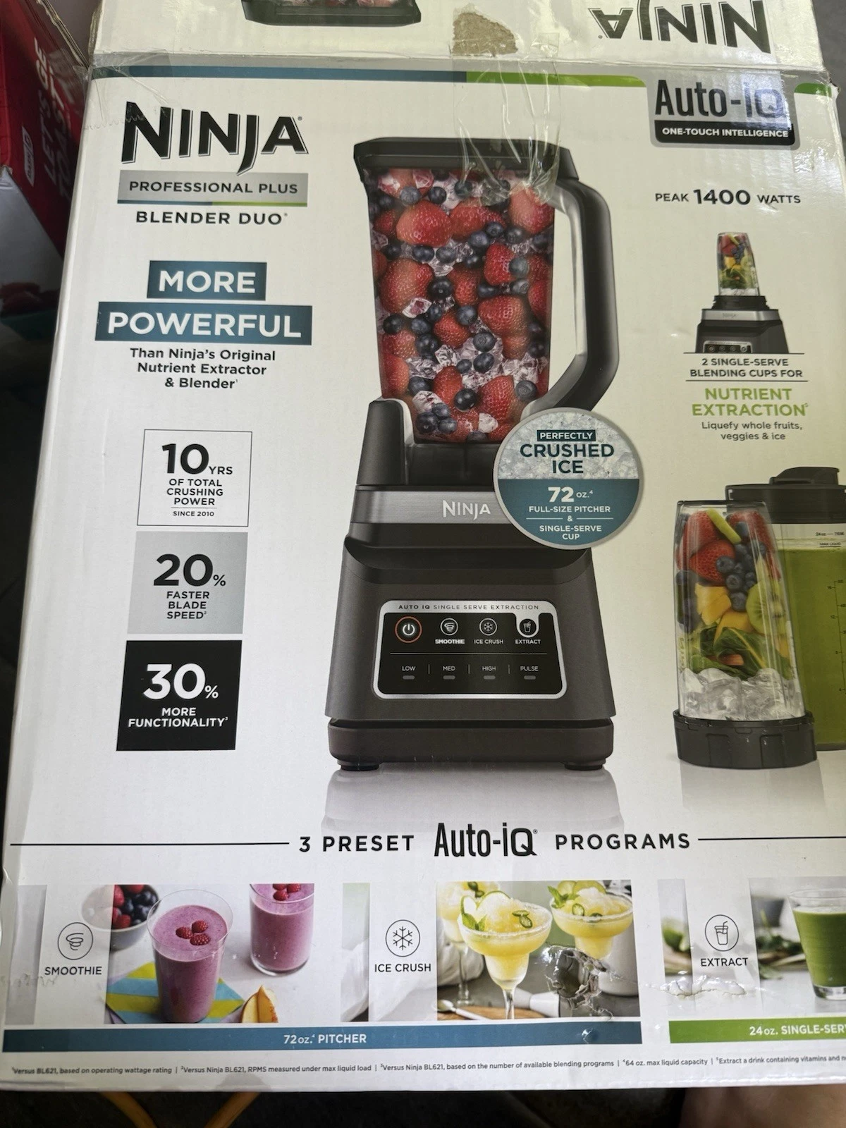 Ninja DB751A Professional Plus Blender - Black Blender Du0 with Auto IQ
Opens in a new window or tab