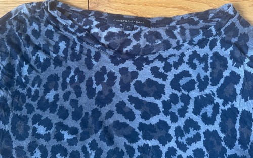 Christopher Kane Grey Leopard Print T-Shirt | XL - Picture 4 of 6