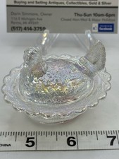 Glass Mosser Hen on Nest HON Art Glass Dish 2 1/2 Y43
