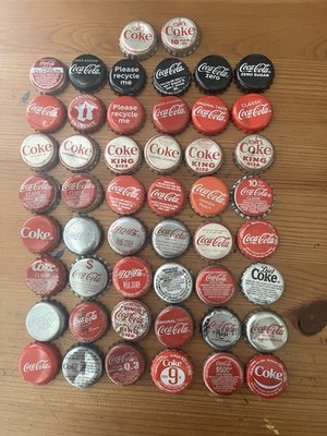 SET OF 50 WORLWIDE USED COCA COLA /COKE CAPS-CROWNS. SOME RARE! SET 8