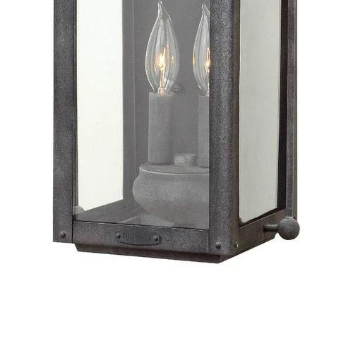 Anchorage 9 1/4"W Aged Zinc Two Candle Outdoor Wall Light - Picture 4 of 10