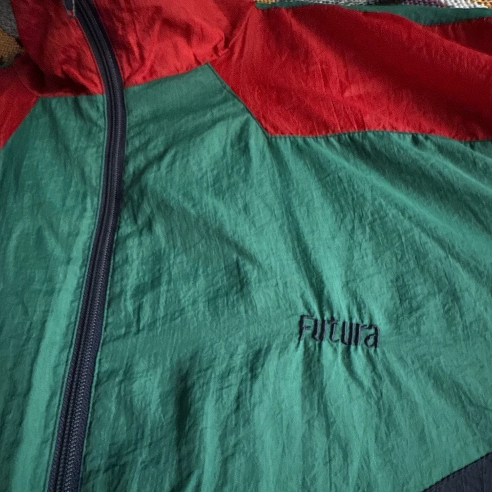 Vintage 80s Futura USA Colorblock Windbreaker Hip Hop Zip Jacket Breakdance Rap - Image 4 of 4
