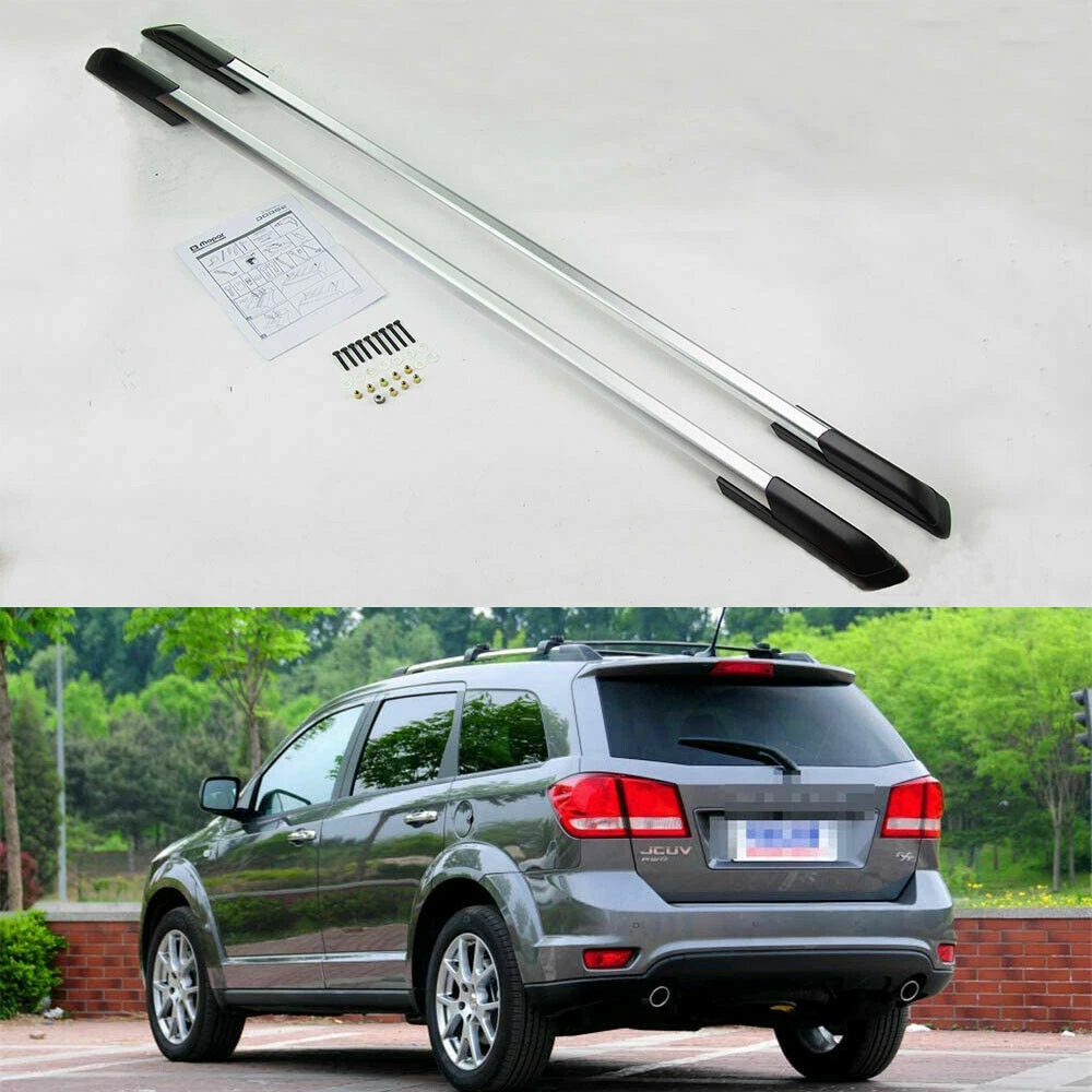 2Pcs Roof Rail Rack Side Rail Bar Fits for Dodge Journey JCUV 2013 2019