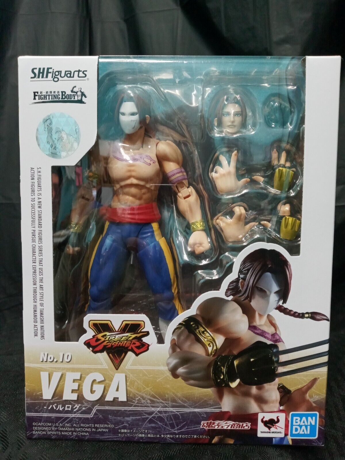  Tamashii Nations Bandai S.H. Figuarts Vega Street Fighter  Action Figure, Yellow, Standard (B07NZ88SD8) : Toys & Games