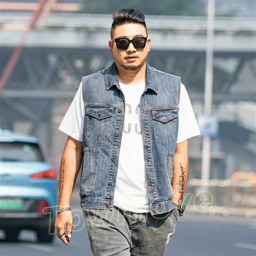 Blue Jean Vest Sleeveless Jacket 