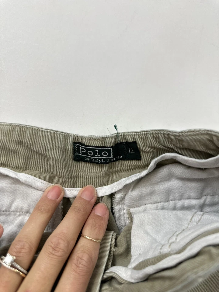 Vintage Polo Ralph Lauren Shorts Boys 12 Khaki Cargo Baggy 90s - Image 3 of 4