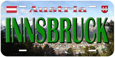 Innsbruck Austria Aluminum Novelty Car Auto License Plate