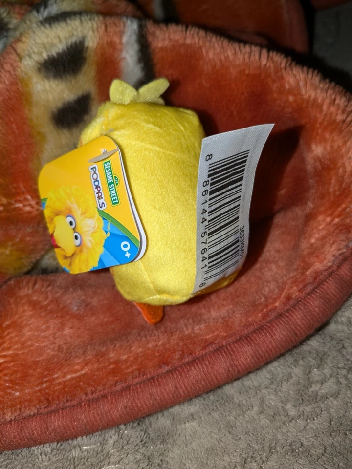 Peluche de colección Big Bird amarillo de 3" pulgadas Sesame Street Pod Pals juguete suave para niños Foto 3 de 3