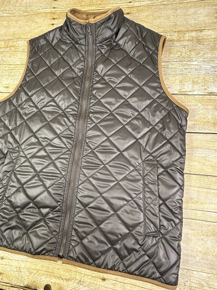 Chaleco acolchado Bills Khakis Private Stock cremallera completa verde oliva • Grande para hombre Foto 3 de 4