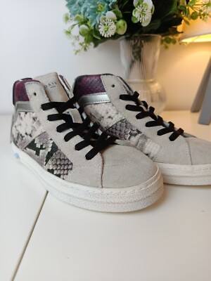 D.A.T.E Mädchen Sneaker Python Weiß Leder Und Gummi 32 Neu Alte Sammlung