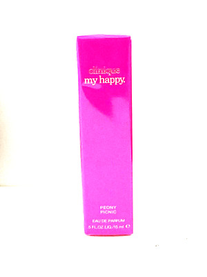 CLINIQUE MY HAPPY PEONY PICNIC PARFUM SPRAY .5 OZ Brand New sealed free shipping
