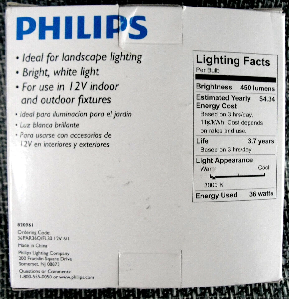Philips Landscape Lighting Bulb Clear Par36 36W 12V Multipurpose Base - Image 2 of 2